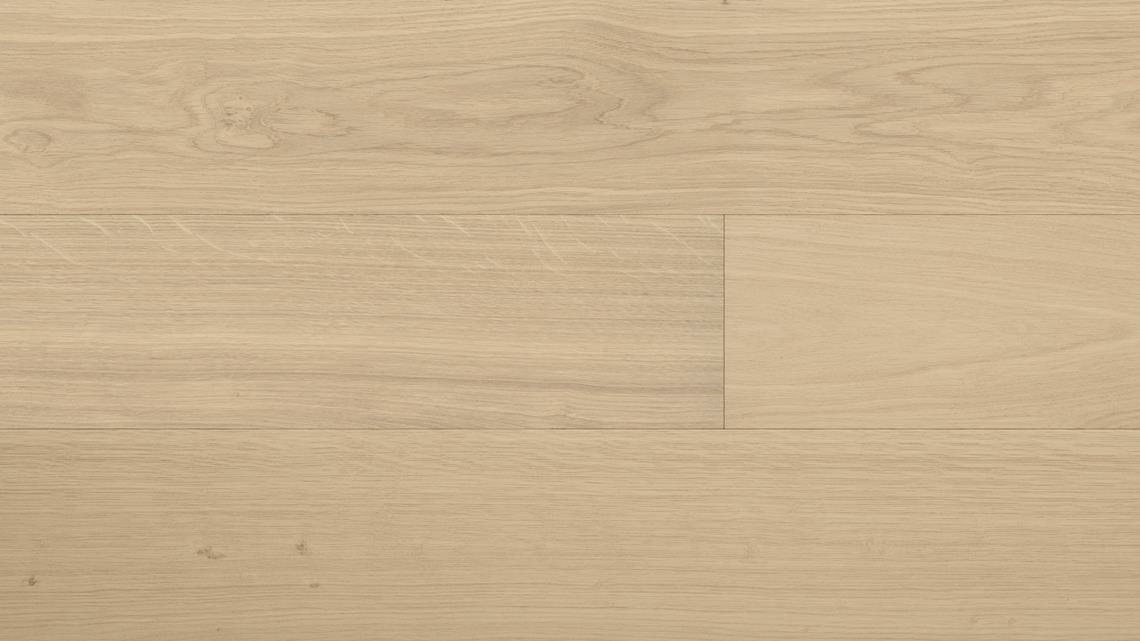 Kahrs Piazza Oak Piazza Ab Crème White Engineered Flooring, Brushed & Oiled, 180x11x1800mm Image