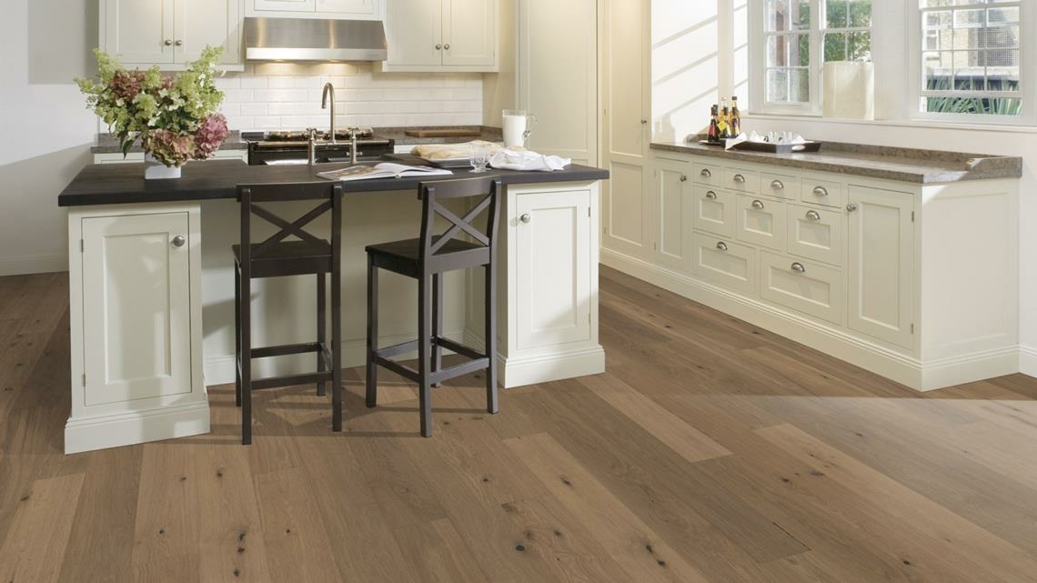 Kahrs Piazza Oak Piazza Cd Smoked Grey Engineered Flooring, Brushed & Oiled, 180x11x1800mm Image