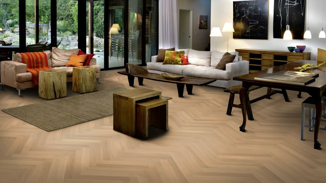 Kahrs Studio Oak Studio Ab White Matt Engineered Flooring, Matt Lacquered, 70x11x490mm Image