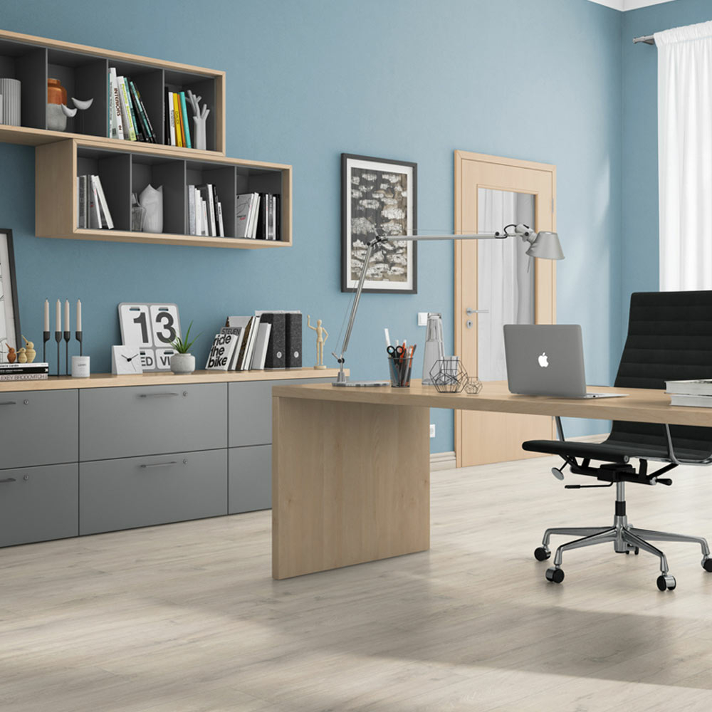 Lifestyle Harrow Chalk Oak Laminate Flooring, 8mm Image