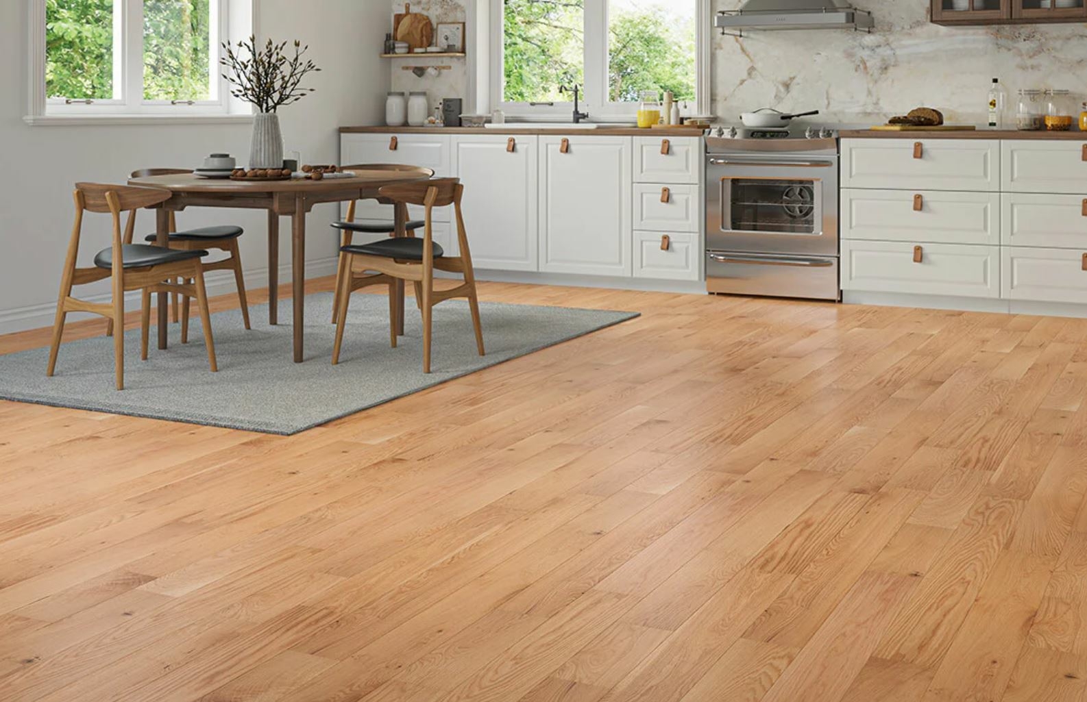 Marclay Engineered Oak Flooring, Rustic, Brushed & UV Oiled, 125x10xRLmm Image