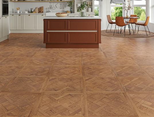Nordalen Engineered Oak Flooring, Rustic, Brushed, UV Oiled, 600x14x600mm Image