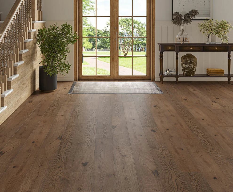 Obsidra Engineered Oak Flooring, Rustic, Coffee, Brushed, UV Lacquered, 190x14x1900mm Image