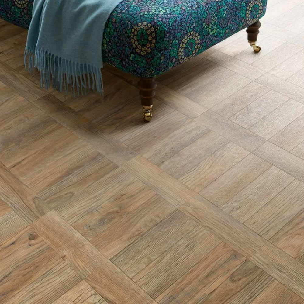 Polyflor Camaro Cambridge Parquet Wood Plank Versatile Vinyl Flooring, 76.2x228.6mm Image