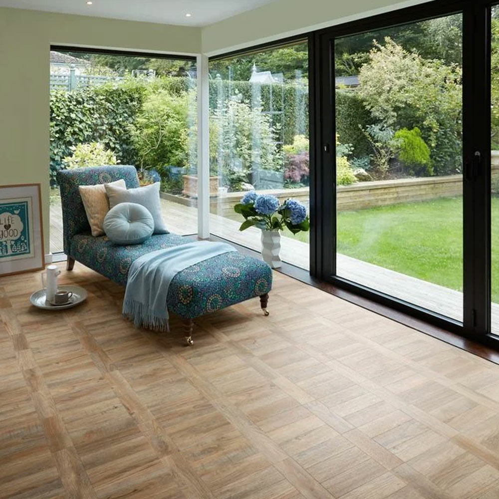 Polyflor Camaro Cambridge Parquet Wood Plank Versatile Vinyl Flooring, 76.2x228.6mm Image