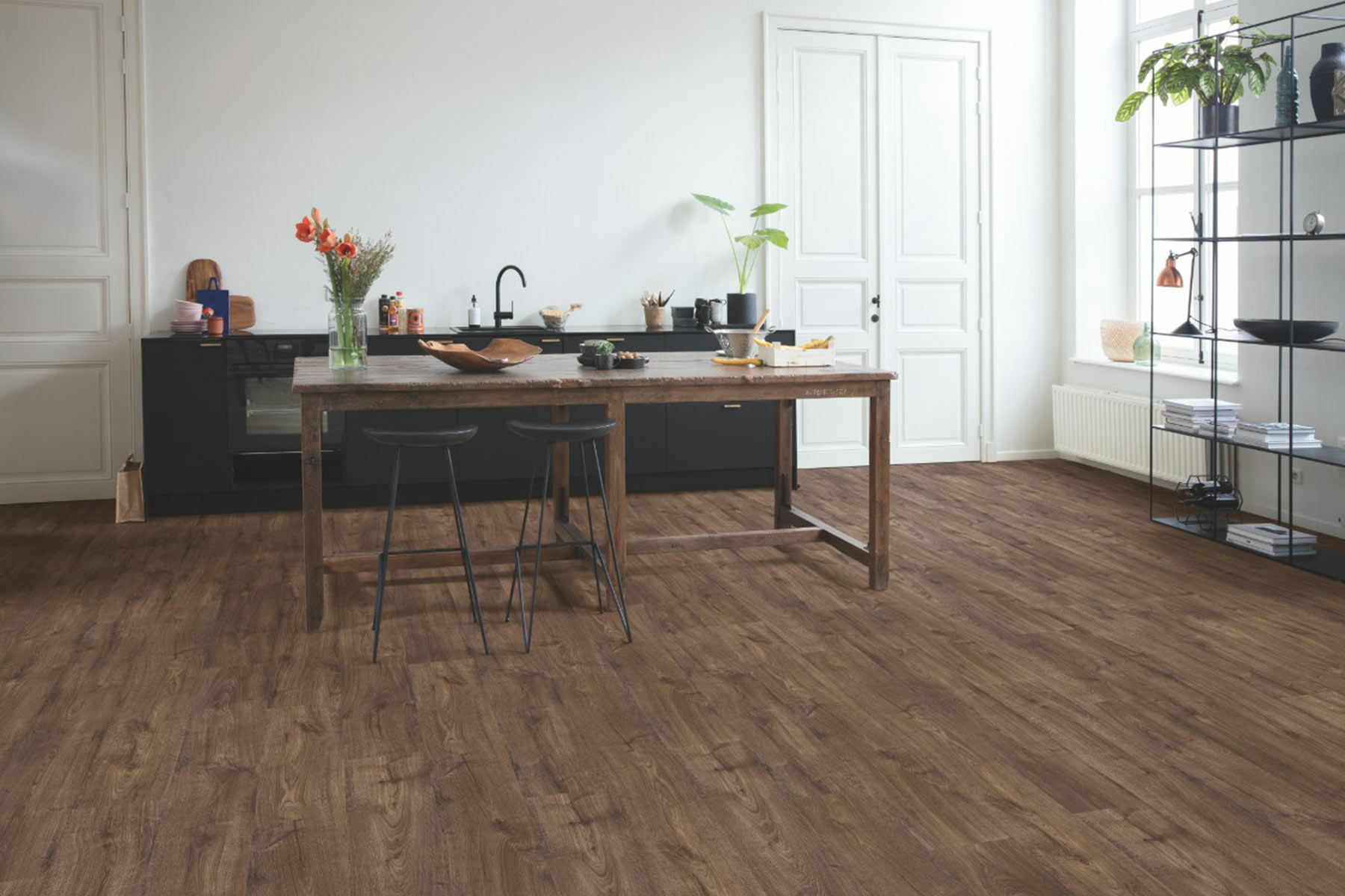 QuickStep Alpha Bloom, Autumn Oak Chocolate Vinyl Flooring, 209x6x1494mm Image