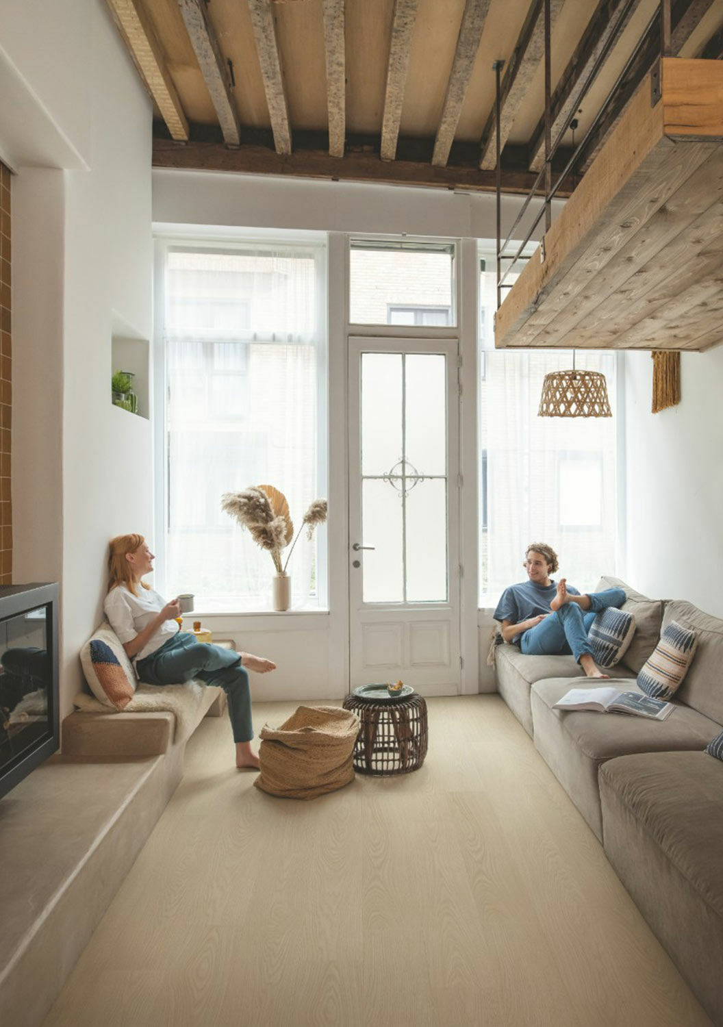 QuickStep Alpha Blos Base, Buttermilk Oak Vinyl Flooring, 189x4x1251mm Image