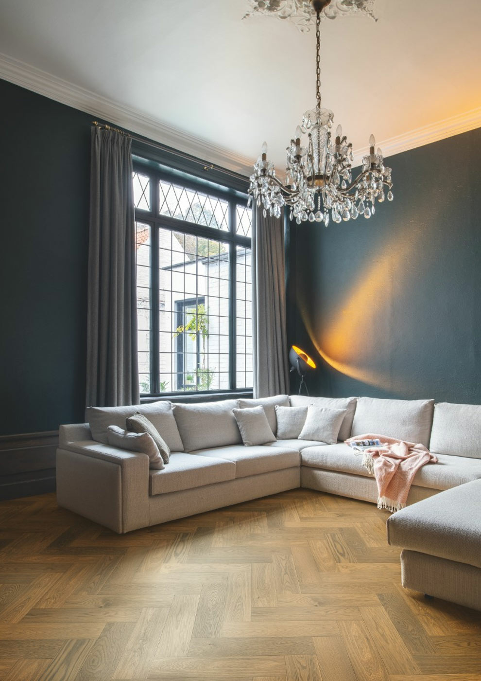 QuickStep Disegno Cinnamon Raw Oak Engineered Parquet Flooring, Extra Matt Lacquered, 145x13.5x580mm Image