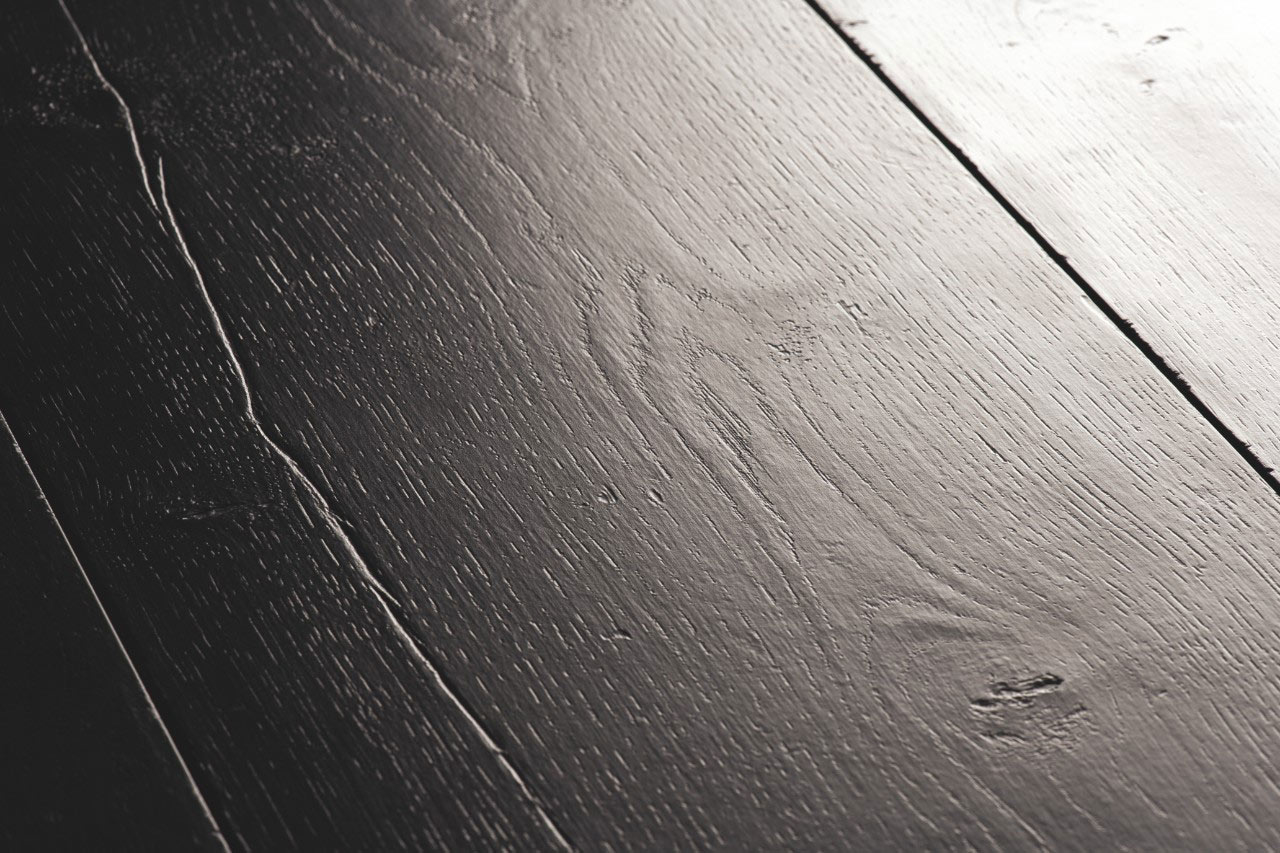 QuickStep Capture Painted Black Oak Laminate Flooring, 9mm Image
