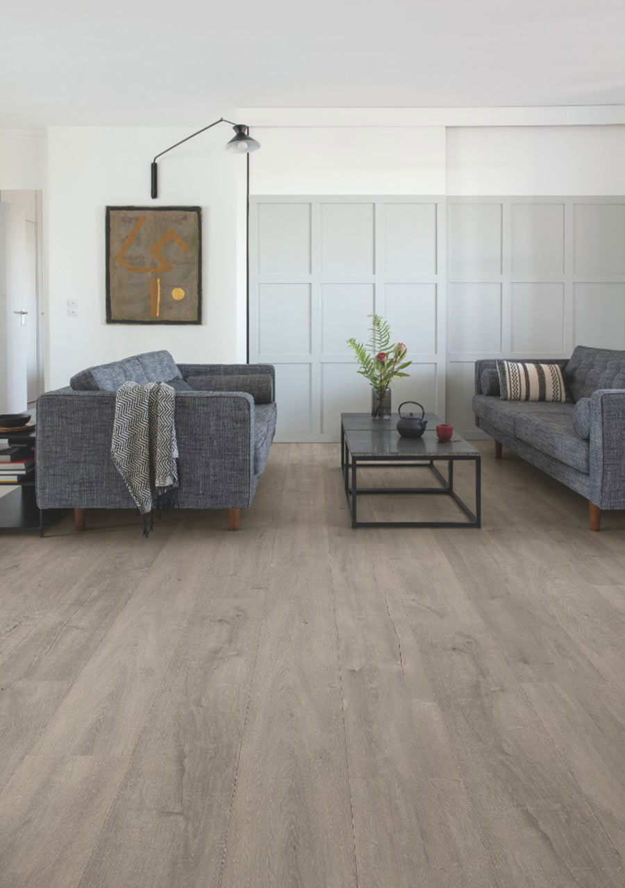 QuickStep Capture Patina Oak Grey Laminate Flooring, 9mm Image