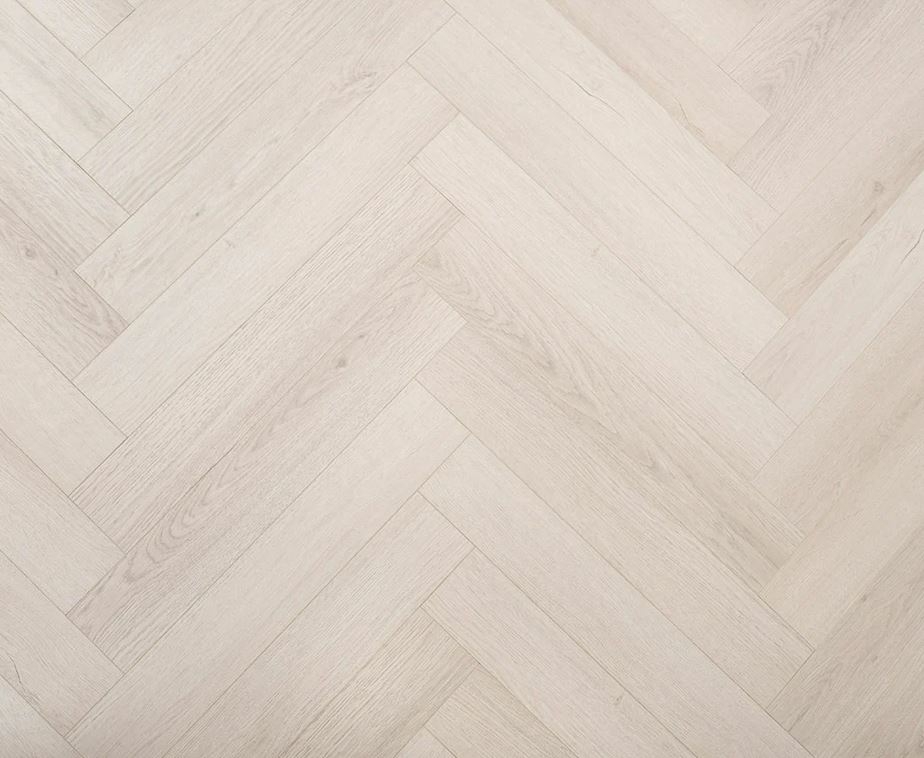 Silvergrove Deluxe Oak Herringbone Laminate Flooring, Light Grey, 100x12x600mm Image