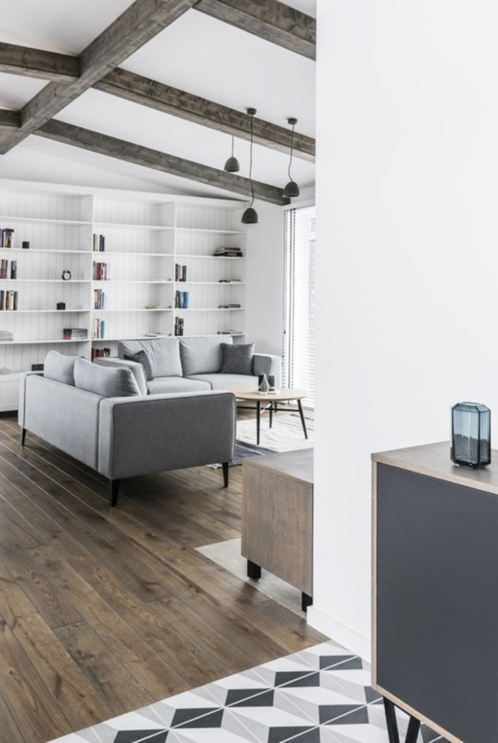 Tradition Crete Engineered Oak Flooring, Brushed, Oiled, 180x14.5mm Image