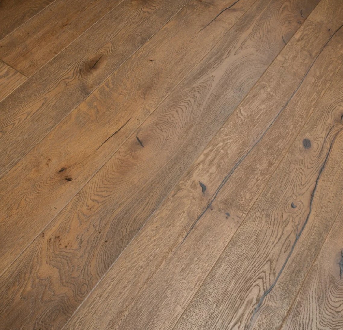 Tradition Antique Golden Bronx Engineered Oak Flooring, Distressed, Brushed & Oiled, 190x14x1900mm Image
