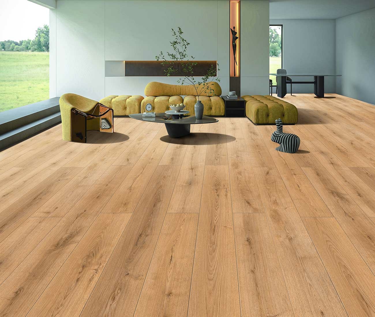 Tradition BML Golden Oak Laminate Flooring, 198x12x1218mm Image