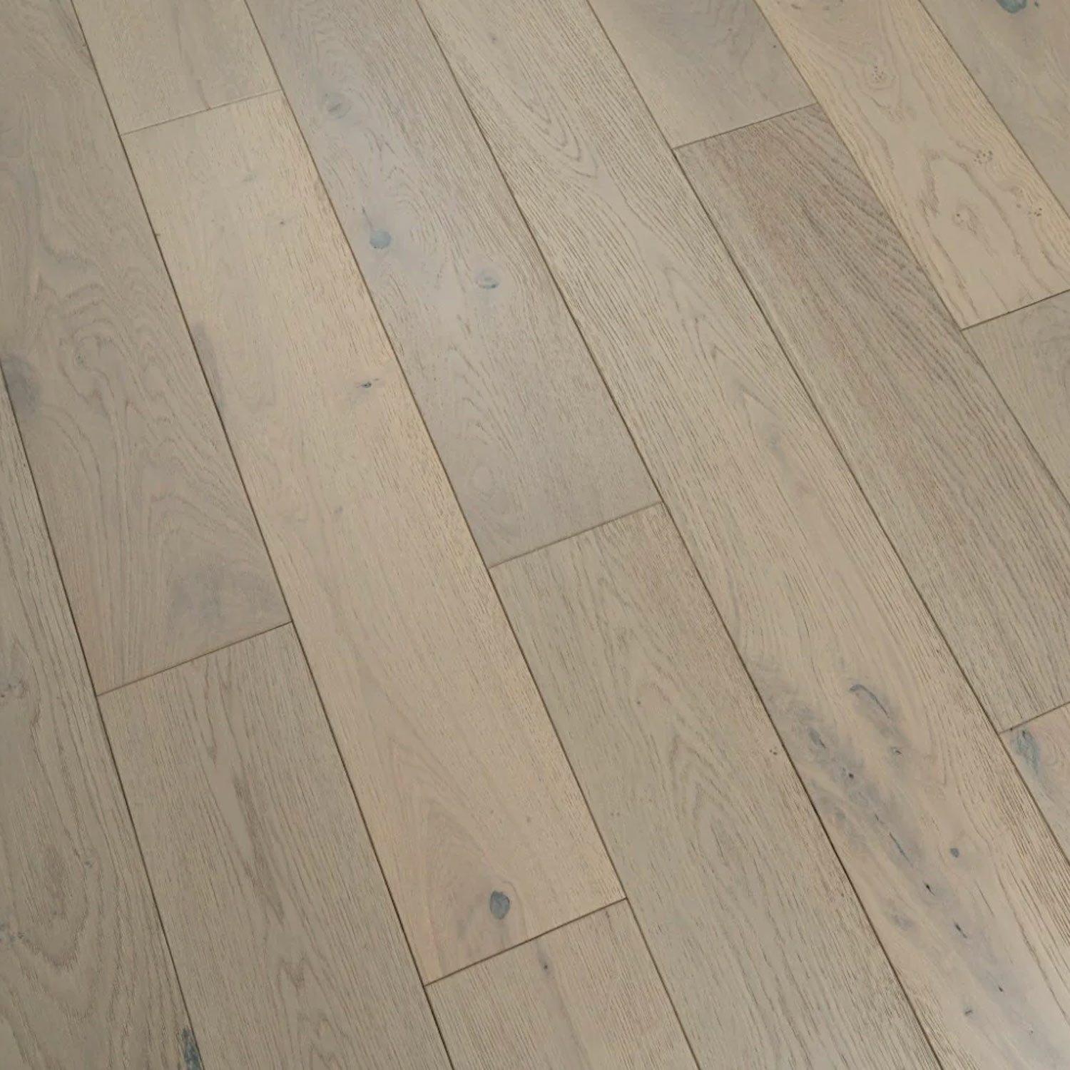 Tradition Comfort Grey Engineered Oak Parquet Flooring, Brushed & Matt Lacquered, 150x14xRLmm Image