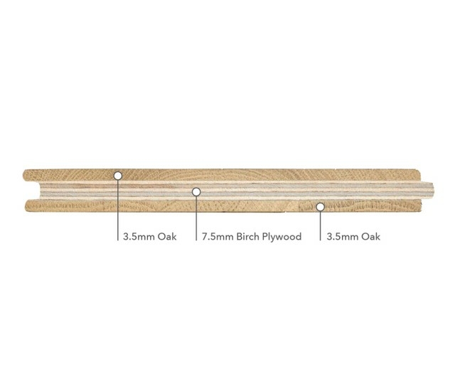 Tradition Crete Engineered Oak Flooring, Brushed, Oiled, 180x14.5mm Image