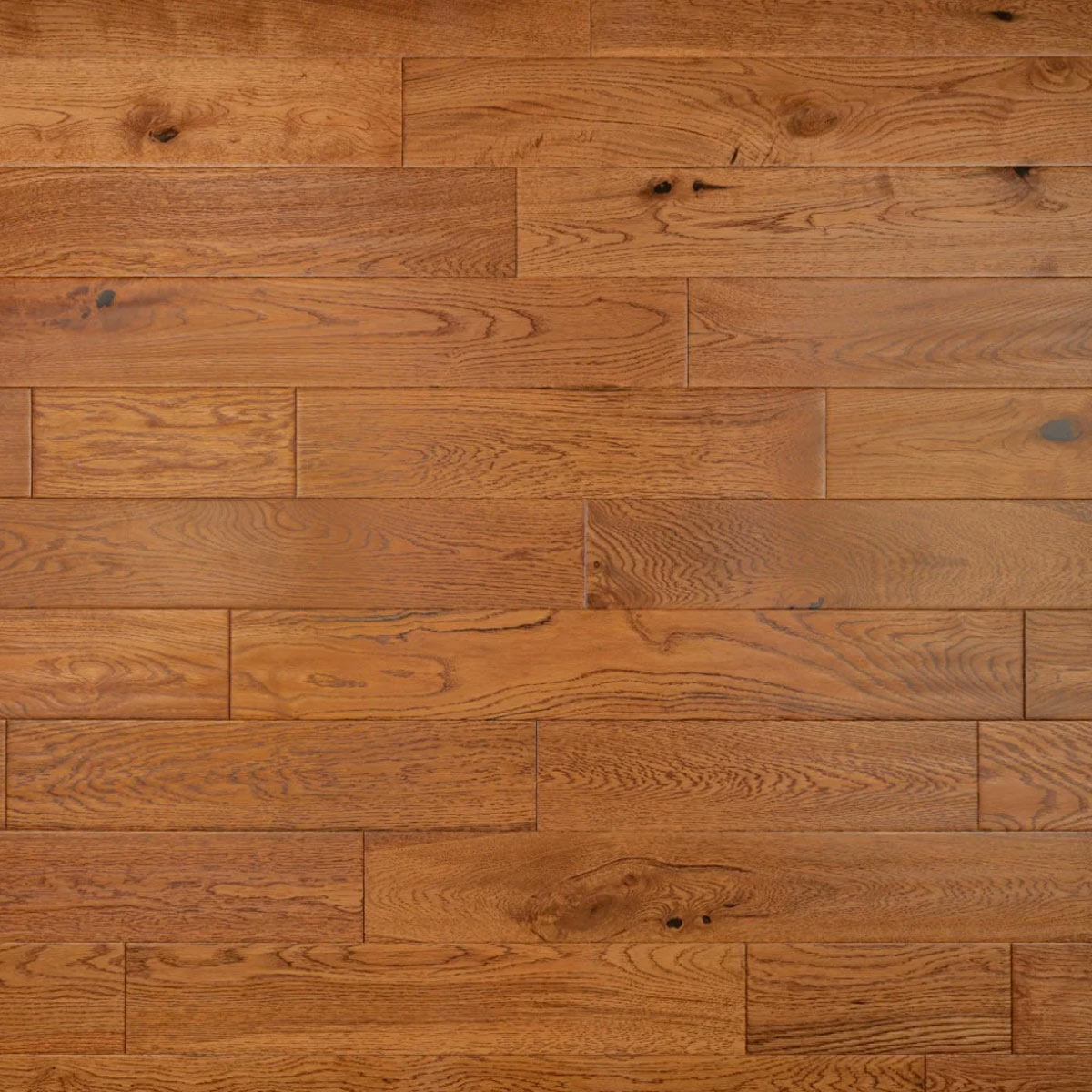 Tradition Engineered Golden Oak Flooring, Handscraped, Rustic, Lacquered, RLx125x18mm Image
