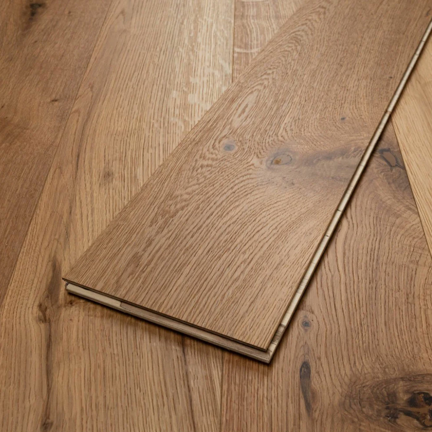 Tradition Engineered Oak Flooring, Rustic, Brushed, Oiled, 190x14x1900mm Image