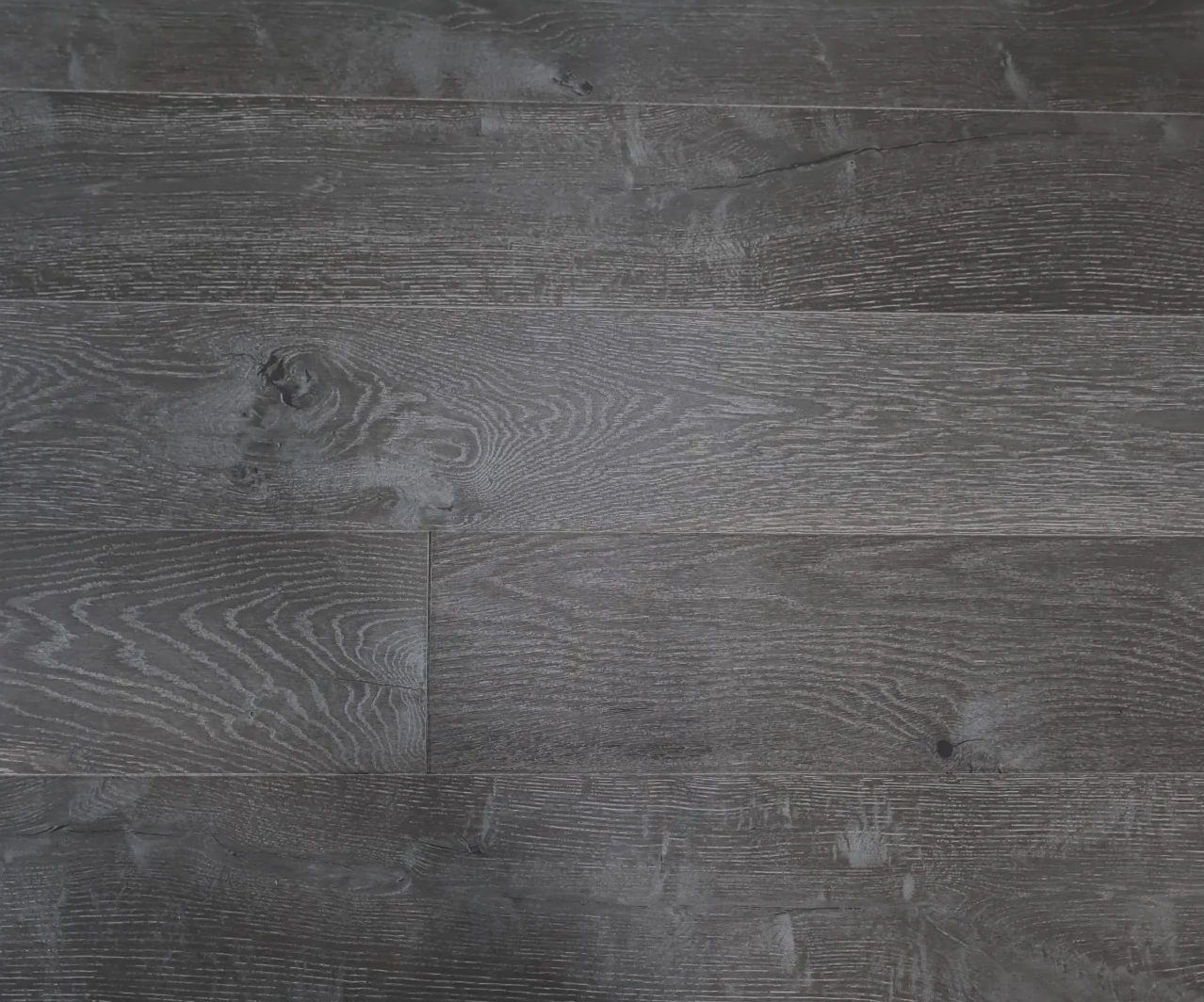 Tradition Engineered Oak Flooring,  Rock Grey, Brushed, Matt Lacquered, 190mm x14mm x 1900mm Image