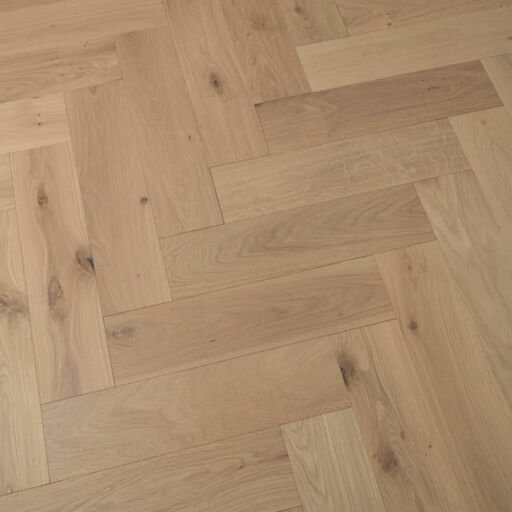 Tradition Engineered Oak Parquet Flooring, Herringbone, Natural, Invisible Finish, 150x14x600mm Image