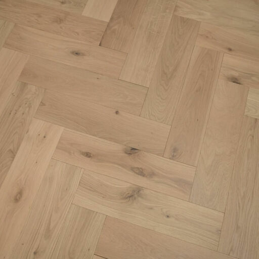 Tradition Engineered Oak Parquet Flooring, Herringbone, Natural, Invisible Finish, 150x14x600mm Image