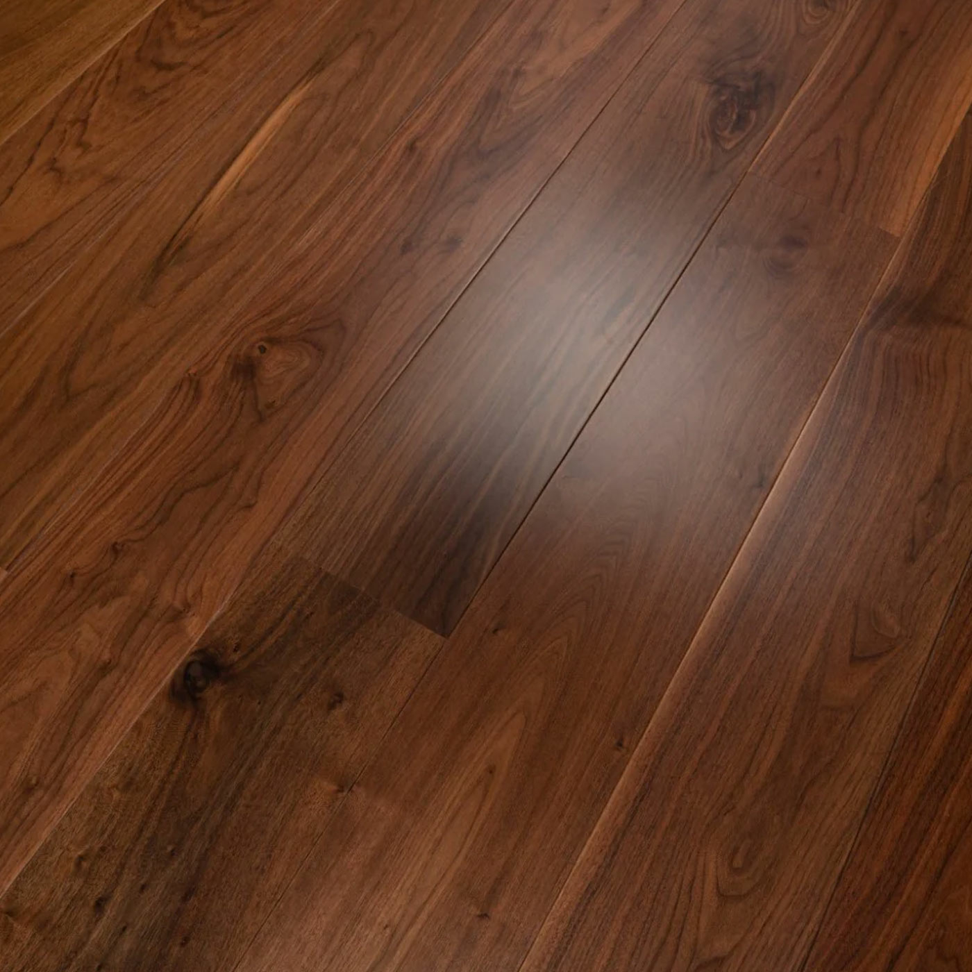Tradition Engineered Walnut Flooring, Rustic, Lacquered, 190x4x20mm Image