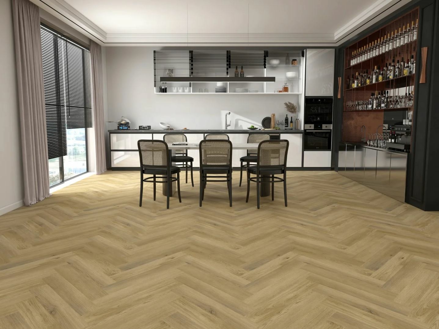 Tradition LVT Dryback Raw Oak Glue Down Herringbone, 620x124x2.5mm Image