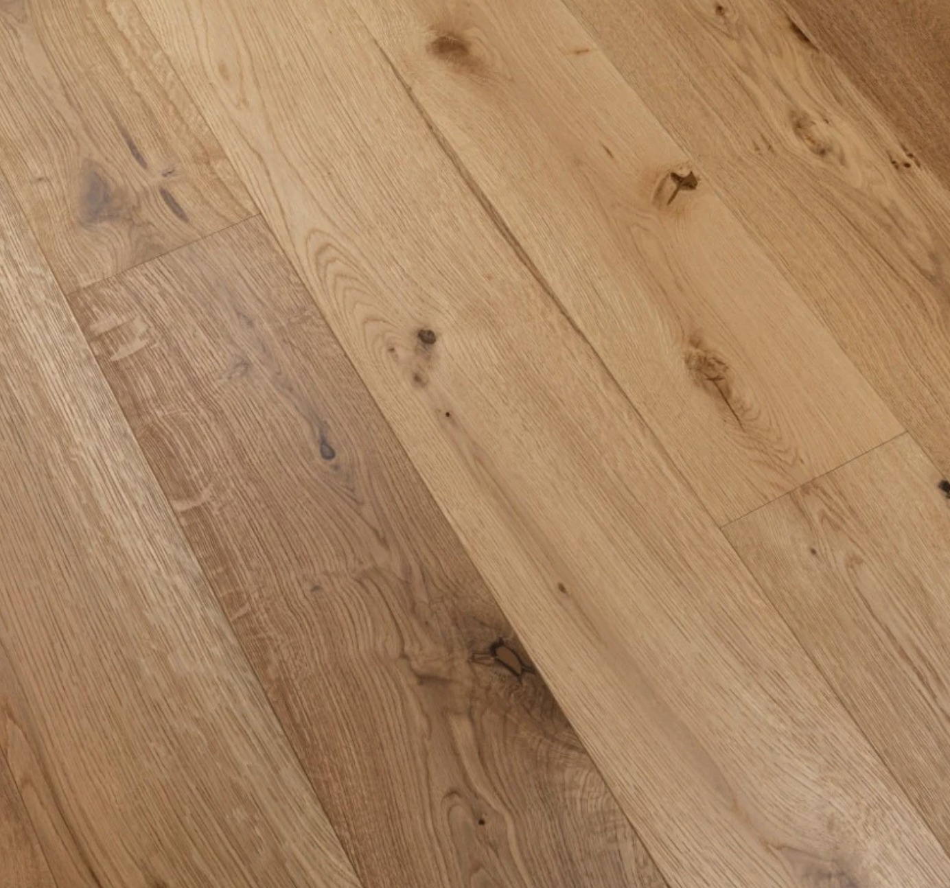 Tradition  Engineered Oak Flooring, Natural, Brushed, Oiled, 190mm x14mm x1900 mm Image