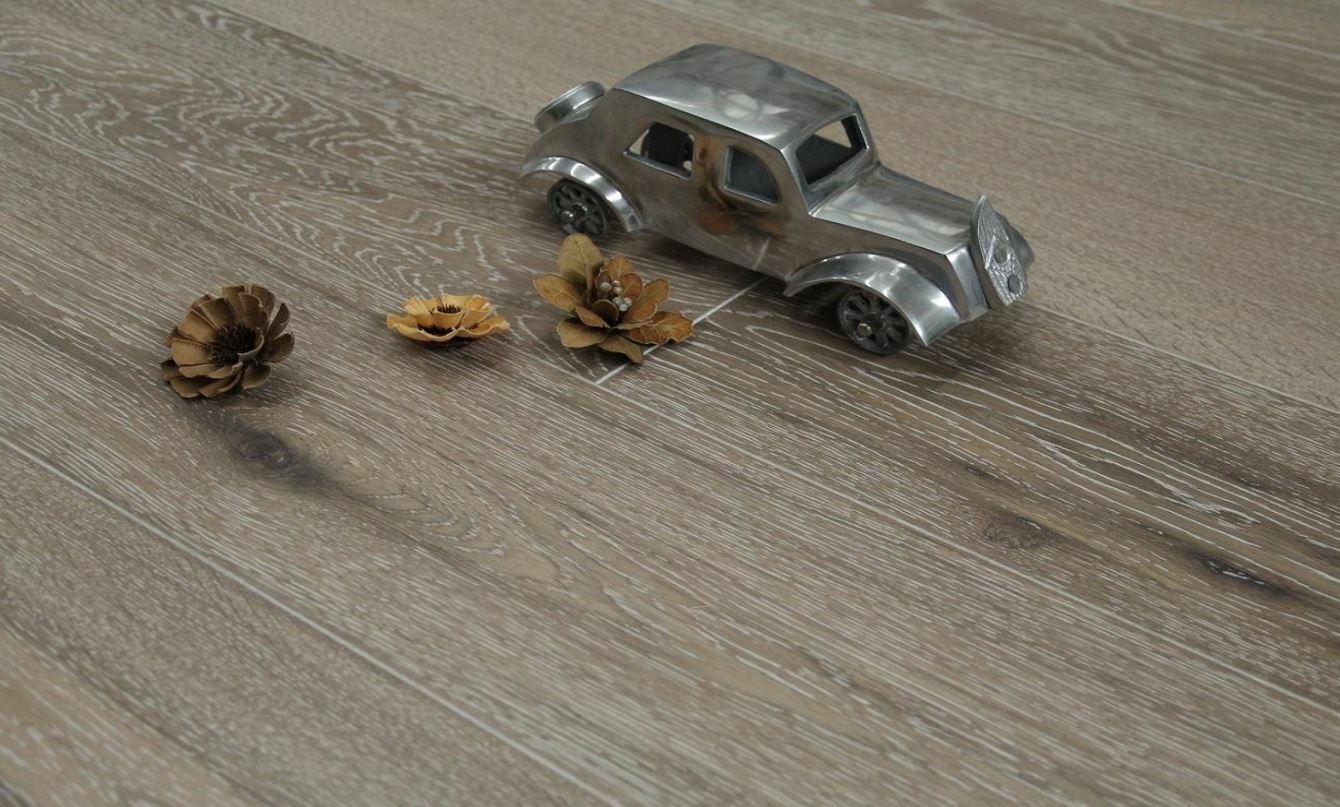 Tradition Select Engineered Oak Flooring, Brushed & Smoked, White UV Oiled 189x15x1860mm Image