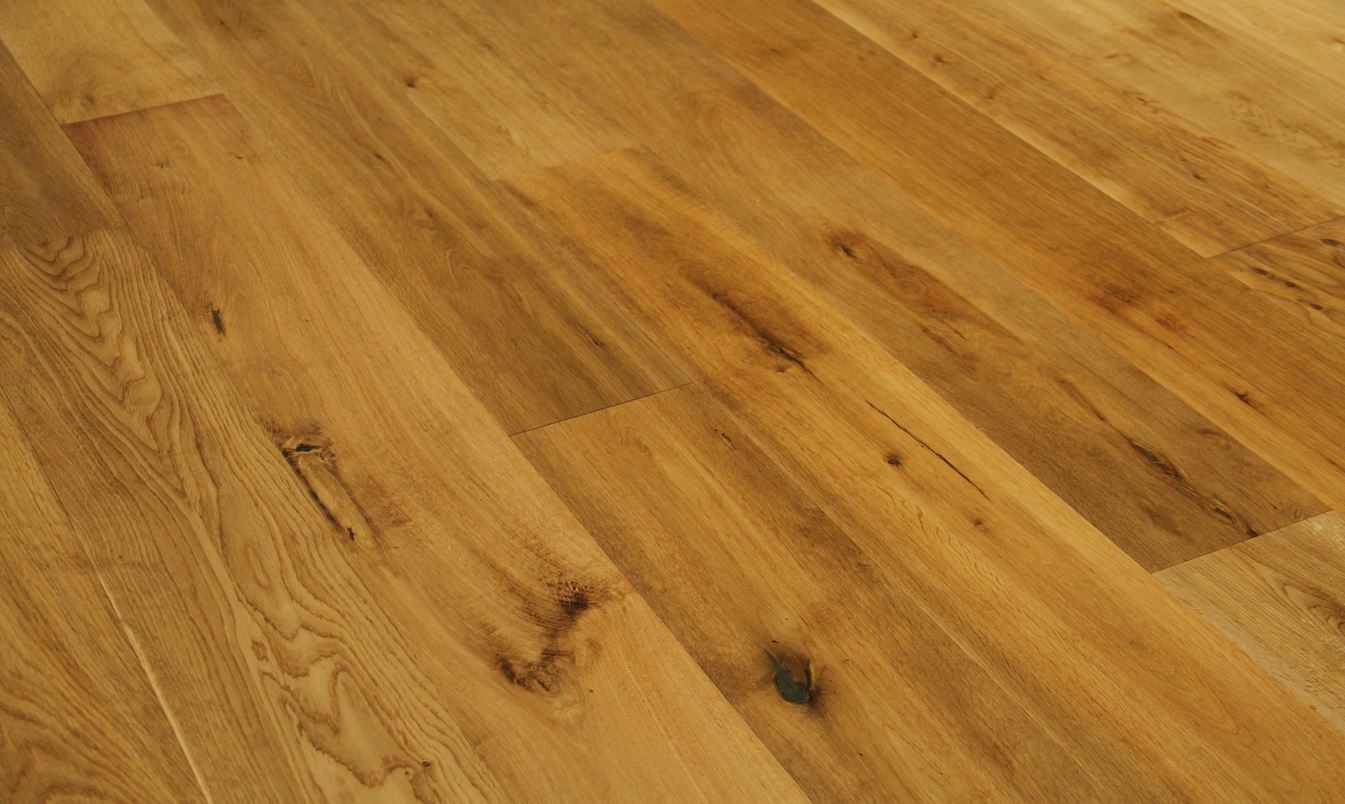 Tradition Select Engineered Oak Flooring, Prime, Smoked & Brushed, UV Lacquered 180x14x1860mm Image