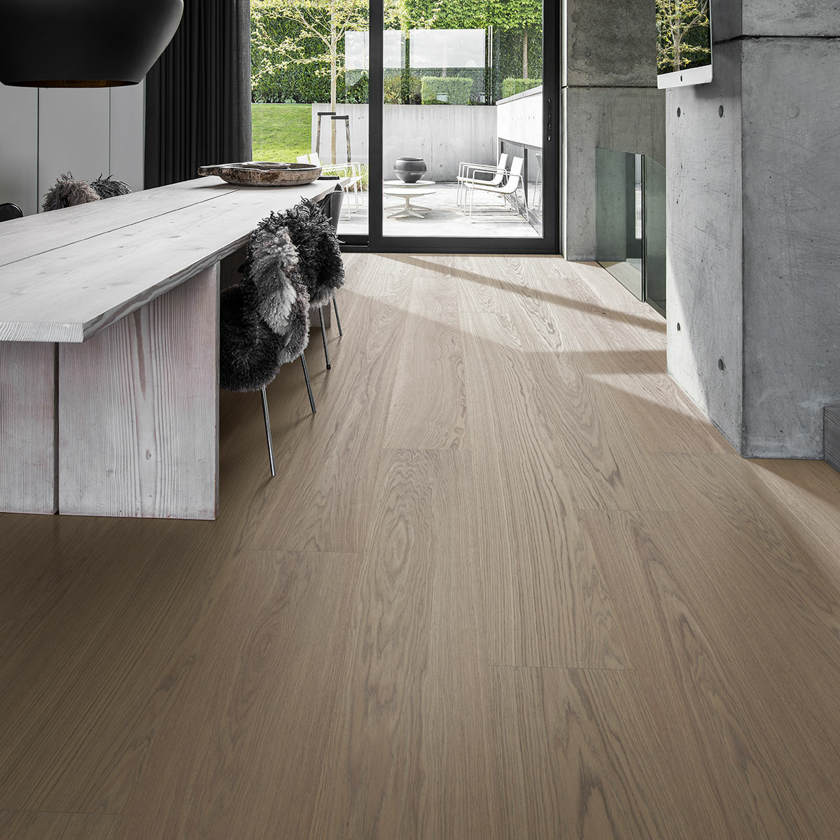 V4 Bjelin, Earth Grey Oak Engineered Flooring, Natural, Stained, Brushed & UV Lacquered, 206x11.3x2200mm Image