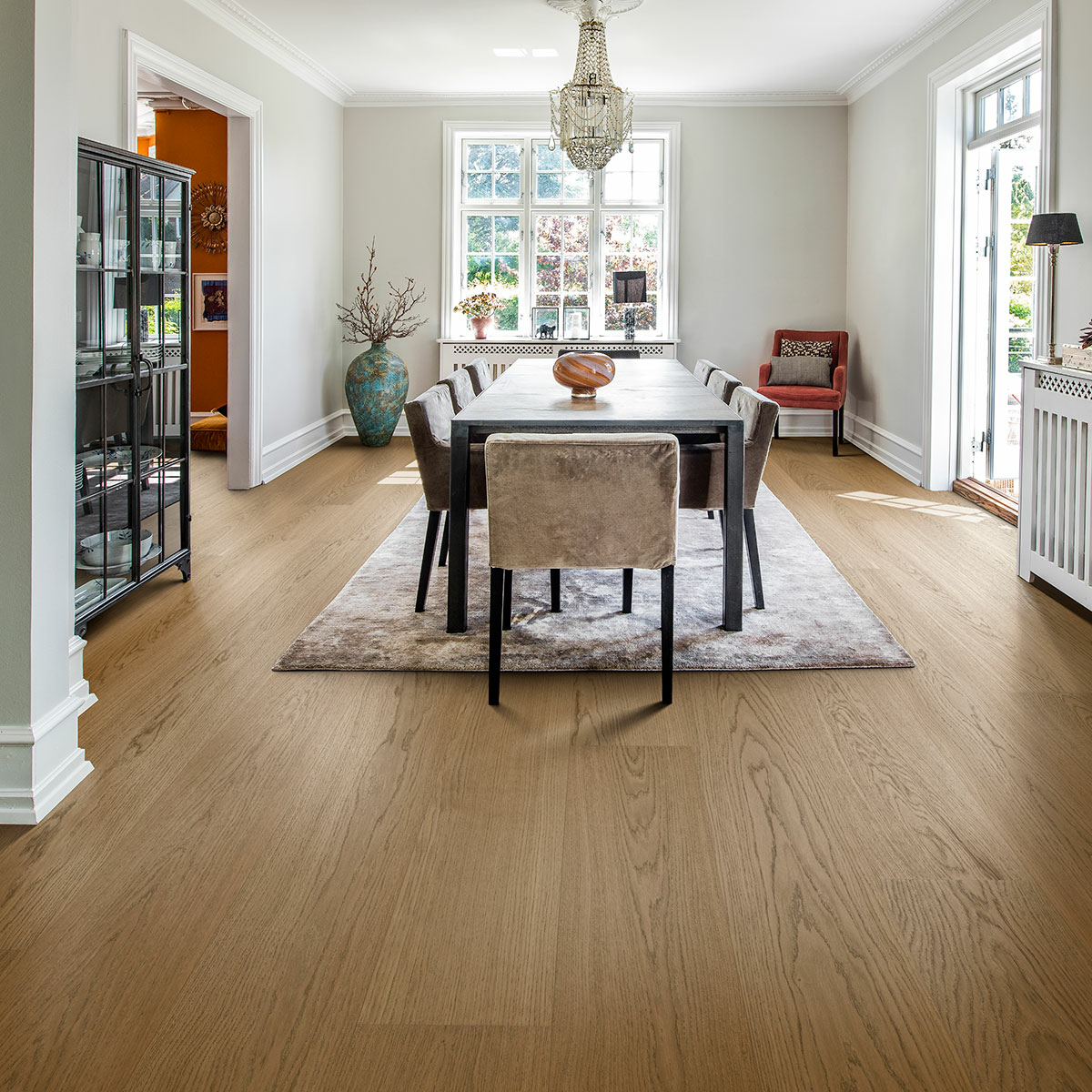 V4 Bjelin, Terra Brown Oak Engineered Flooring, Natural, Stained, Brushed & UV Lacquered, 206x11.3x2200mm Image