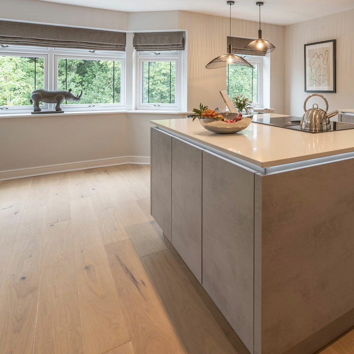 V4 Driftwood, Jetsam Oak Engineered Flooring, Rustic, Stained, Brushed & Matt Lacquered, 180x14x2200mm Image
