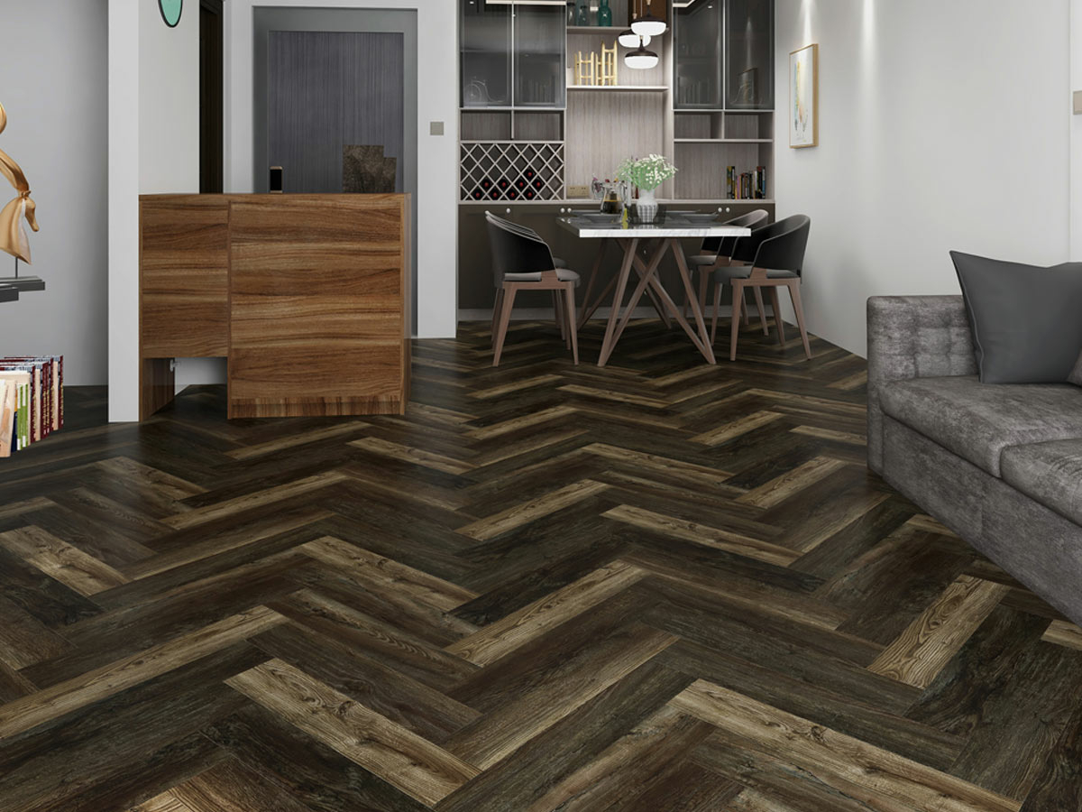 Xylo Emerald Bay, Herringbone, SPC, Vinyl Flooring, 110x6x620mm Image