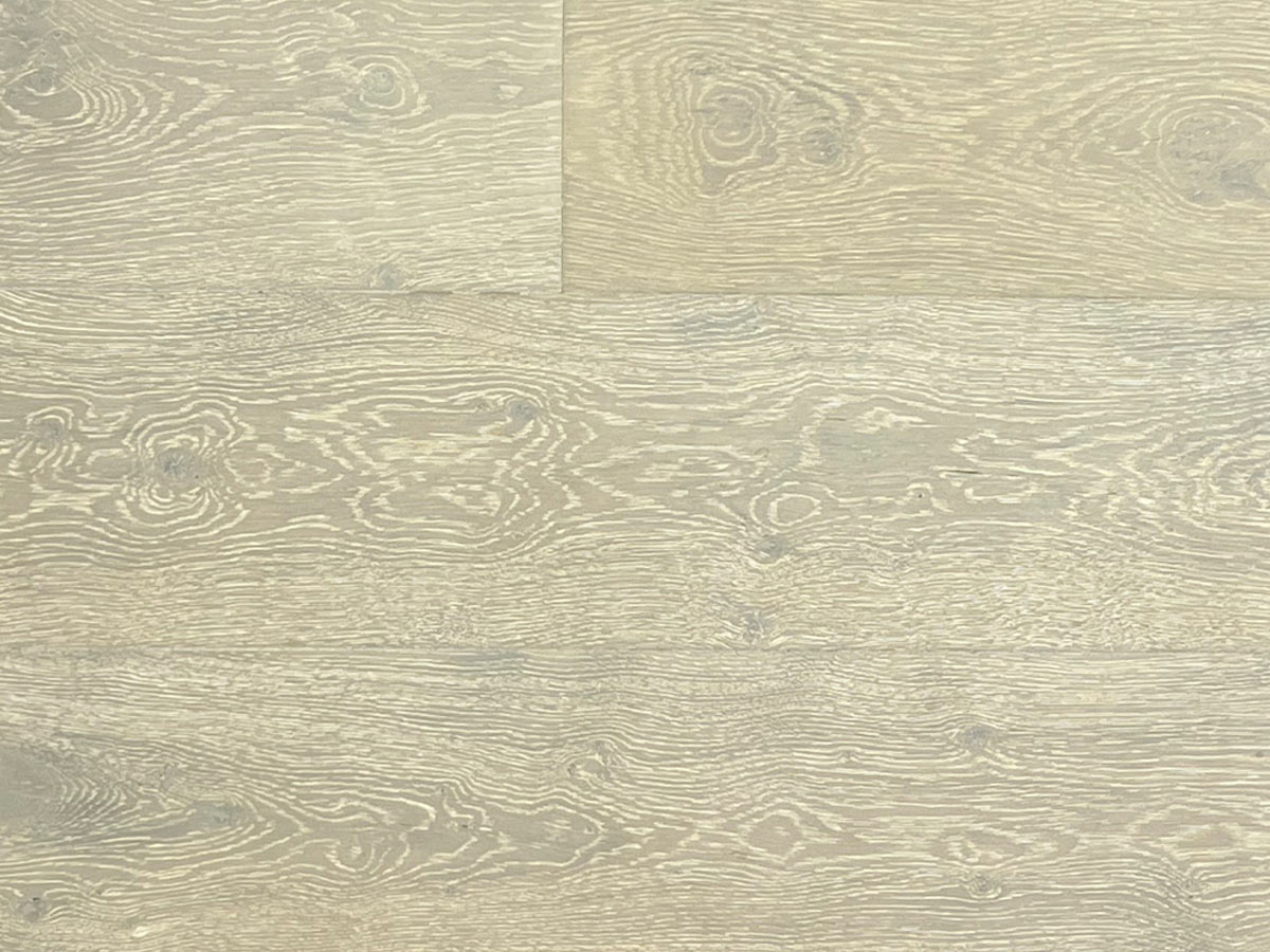 Xylo Engineered Limed White Oak Flooring, Rustic, Brushed, UV Oiled, 190x14x1900mm Image