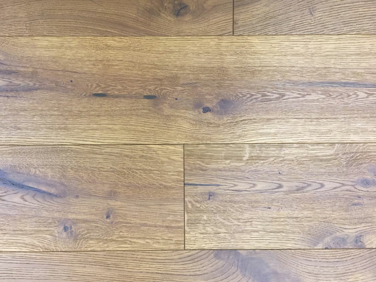 Xylo European Oak Engineered Flooring, Smoked, Brushed, Oiled, 190x4x20mm Image