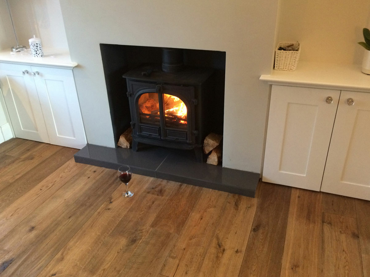 Xylo European Oak Engineered Flooring, Smoked, Brushed, Oiled, 190x4x20mm Image