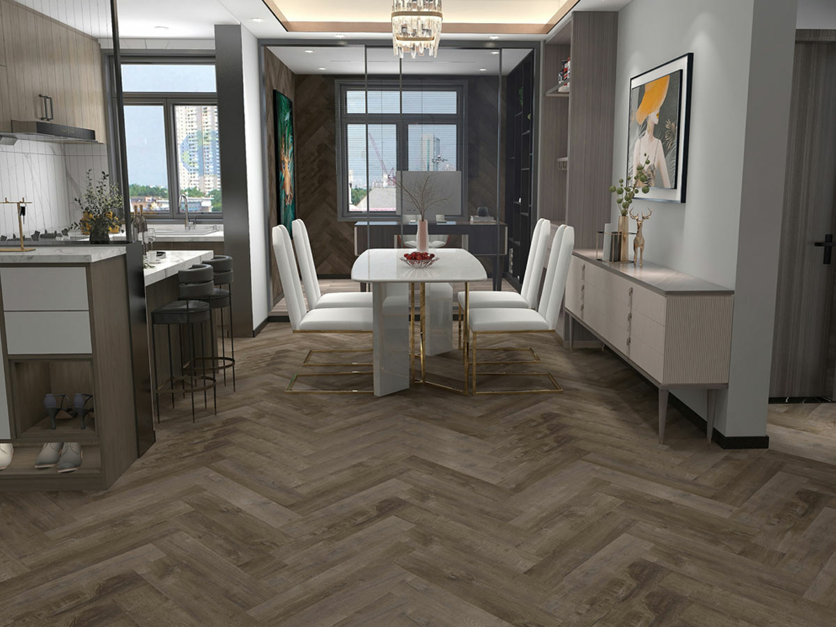 Xylo Silver Rock, Herringbone, SPC, Vinyl Flooring, 110x6x620mm Image