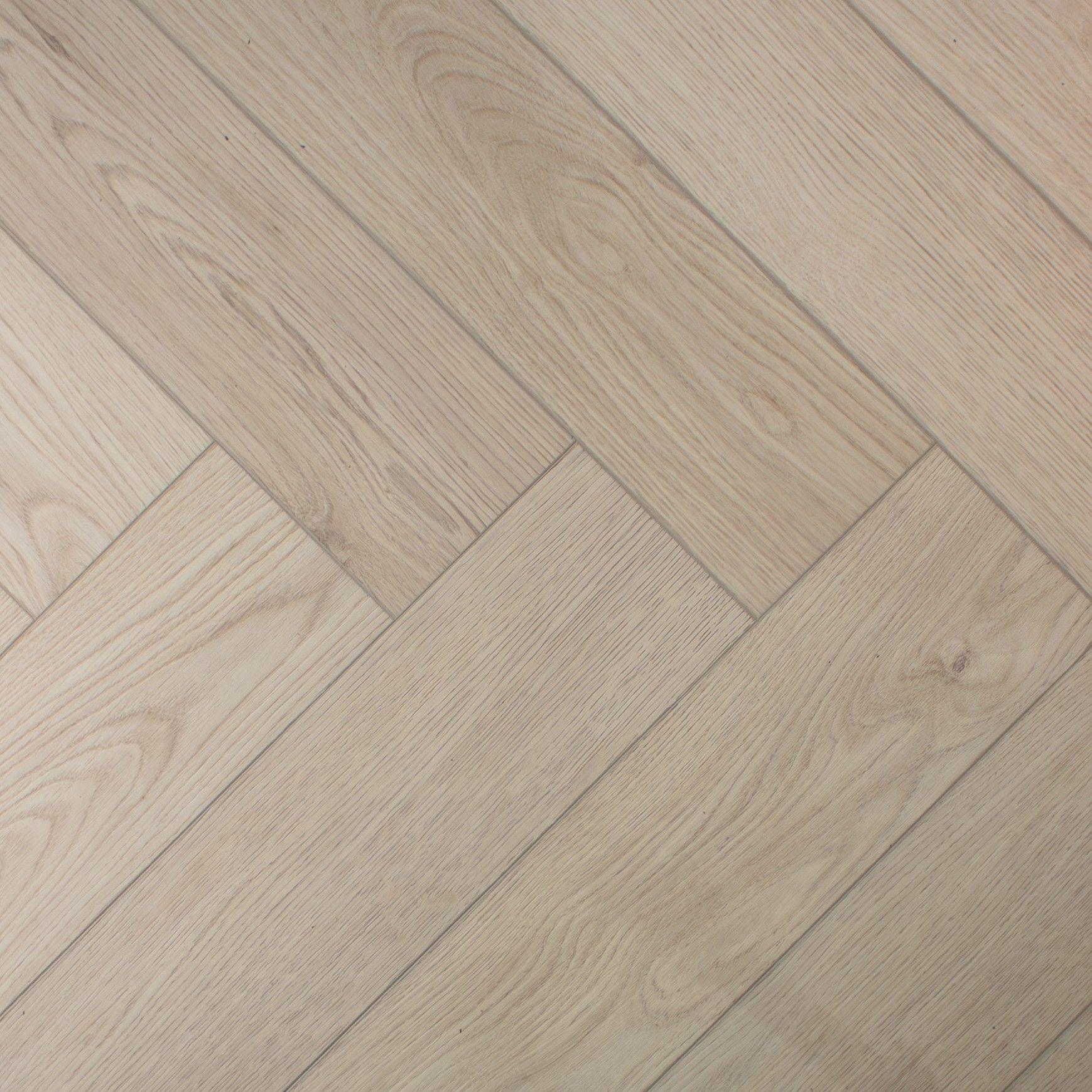 Evergreen Aqua Deluxe Alpine Linen SPC Vinyl Flooring, Herringbone, 122x5x610mm Image